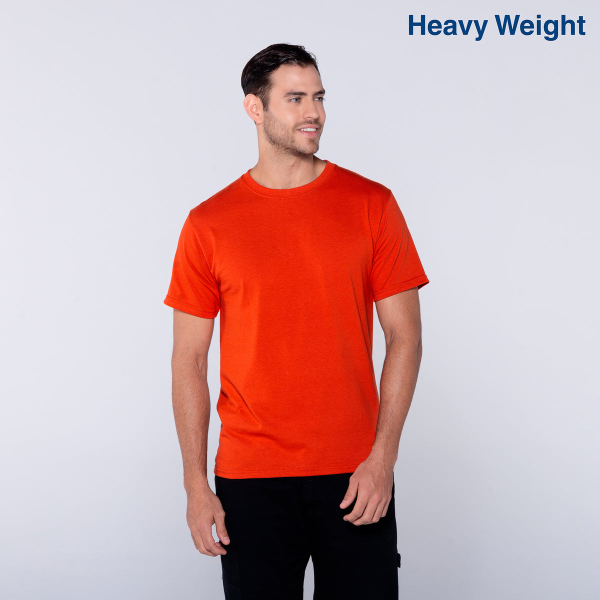 Adult Unisex Heavy Weight Crew Neck Short Sleeve T Shirt (Ocre ...