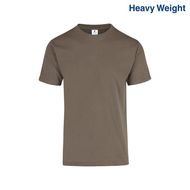 Adult Unisex Heavy Weight Crew Neck Short Sleeve T Shirt (Olive)