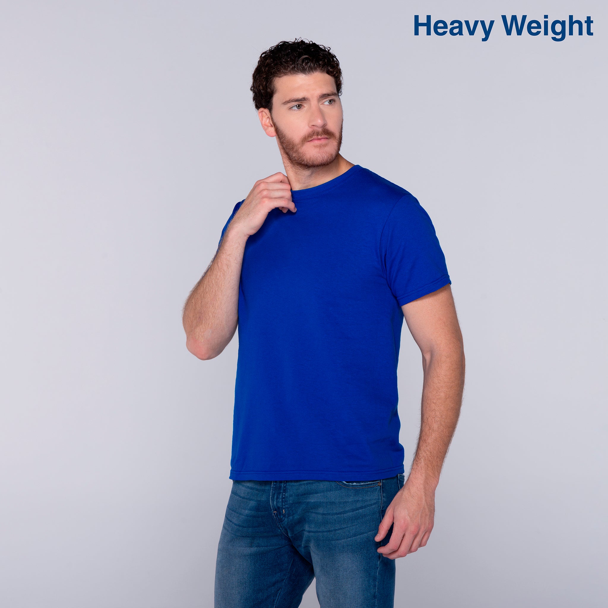 Adult Unisex Heavy Weight Crew Neck Short Sleeve T Shirt (Royal