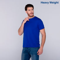 Adult Unisex Heavy Weight Crew Neck Short Sleeve T Shirt (Royal)
