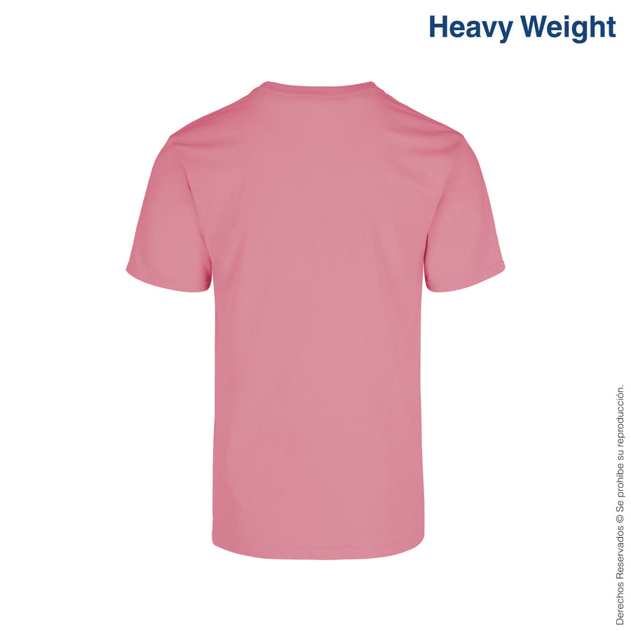 Adult Unisex Heavy Weight Crew Neck Short Sleeve T Shirt (Salmon)