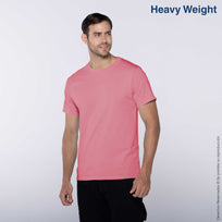 Adult Unisex Heavy Weight Crew Neck Short Sleeve T Shirt (Salmon)