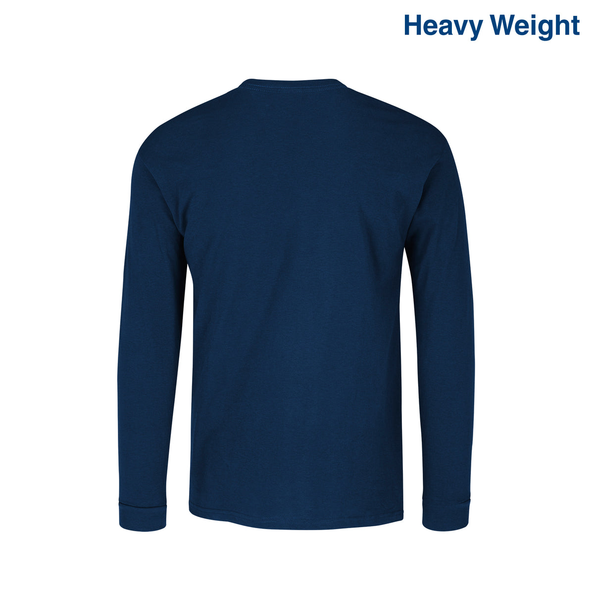 Adult Unisex Heavy Weight Crew Neck Long Sleeve T Shirt (Navy) – Yazbek ...