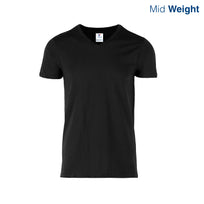 Adult Unisex V-Neck Short Sleeve T-Shirt (Black)