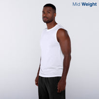 Adult Unisex Crew Neck Sleeveless T Shirt (White)