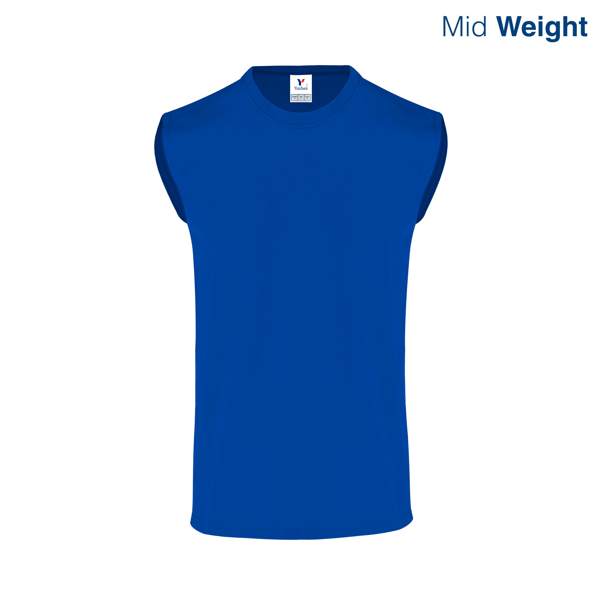 Adult Unisex Crew Neck Sleeveless T Shirt (Royal) — Yazbek Adult Unisex Crew Neck Sleeveless T Shirt (Royal) — Yazbek