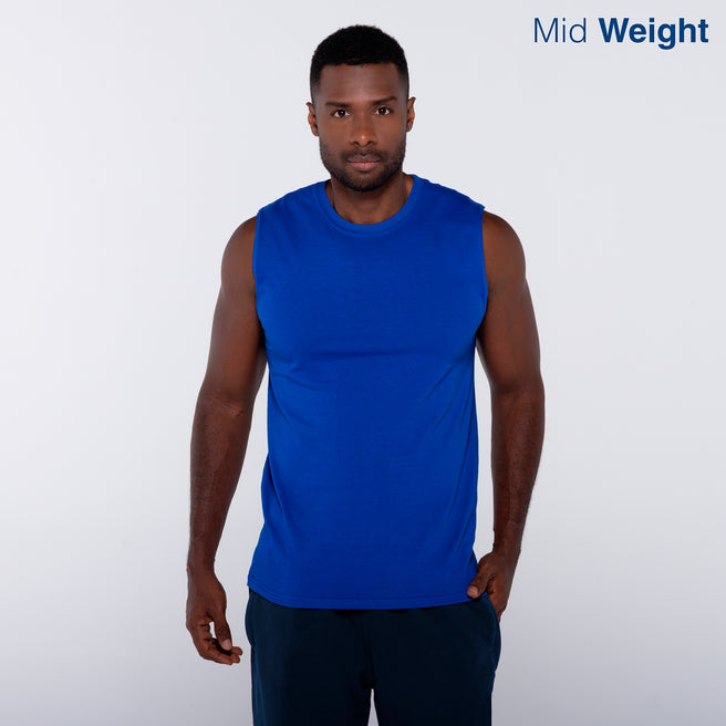 Adult Unisex Crew Neck Sleeveless T Shirt (Royal)