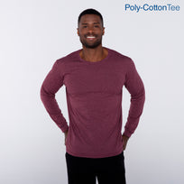 Adult Unisex Crew Neck Long Sleeve T-Shirt (New Intense Heather Maroon)