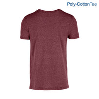 Adult Unisex V-Neck T-Shirt (New Intense Heather Maroon)