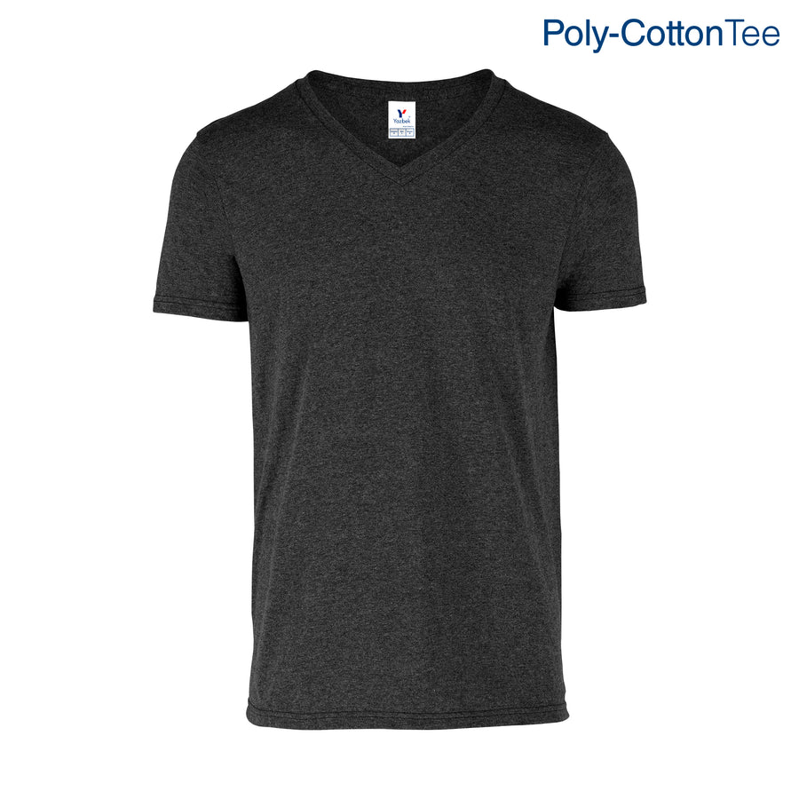 Adult Unisex V-Neck T-Shirt (New Intense Heather Black)