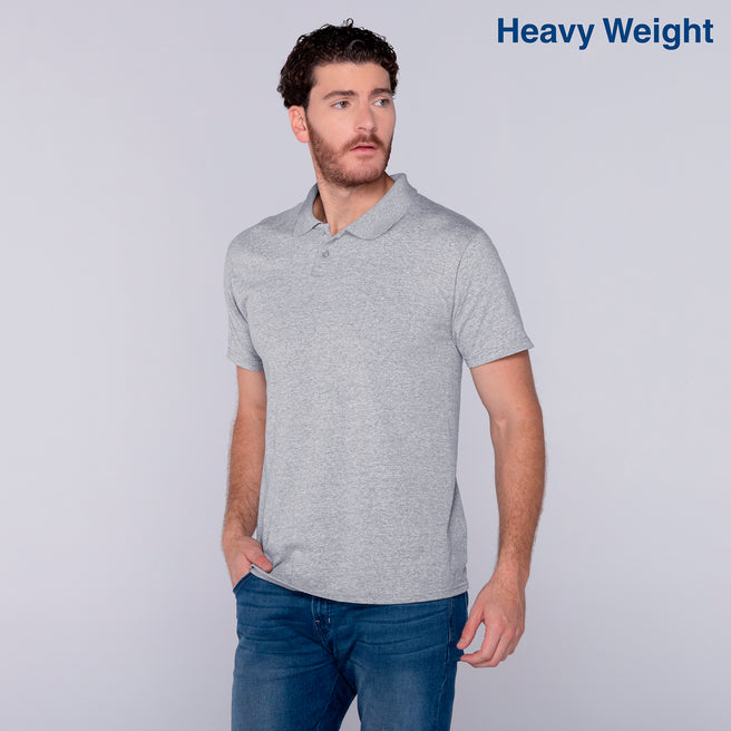 Adult Unisex Polo Shirt (Heather Grey)