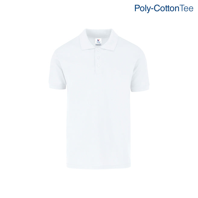 Adult Unisex 50/50 Polo Shirt (White)