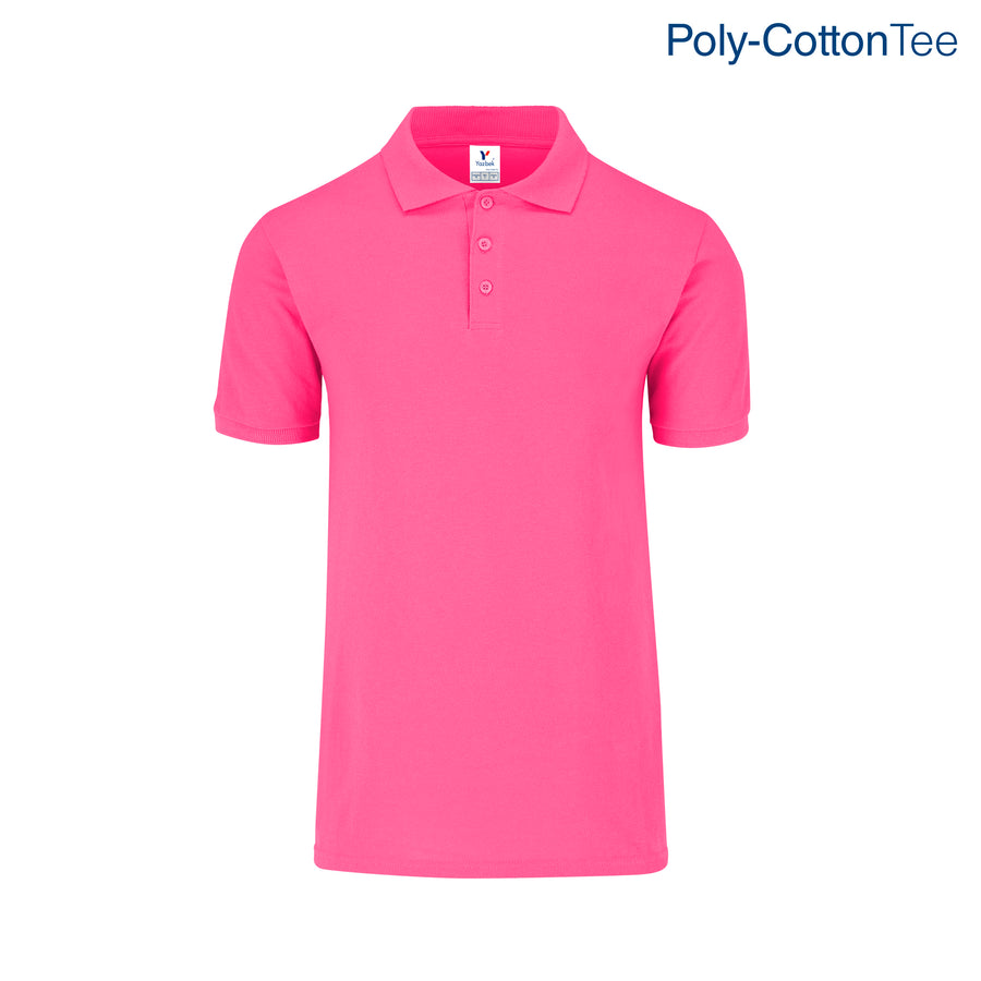 Adult Unisex 50/50 Polo Shirt (Fuchsia)