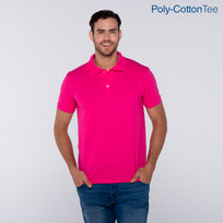 Adult Unisex 50/50 Polo Shirt (Fuchsia)
