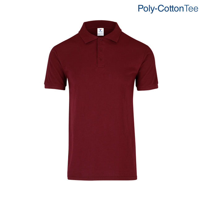 Adult Unisex 50/50 Polo Shirt (Maroon)