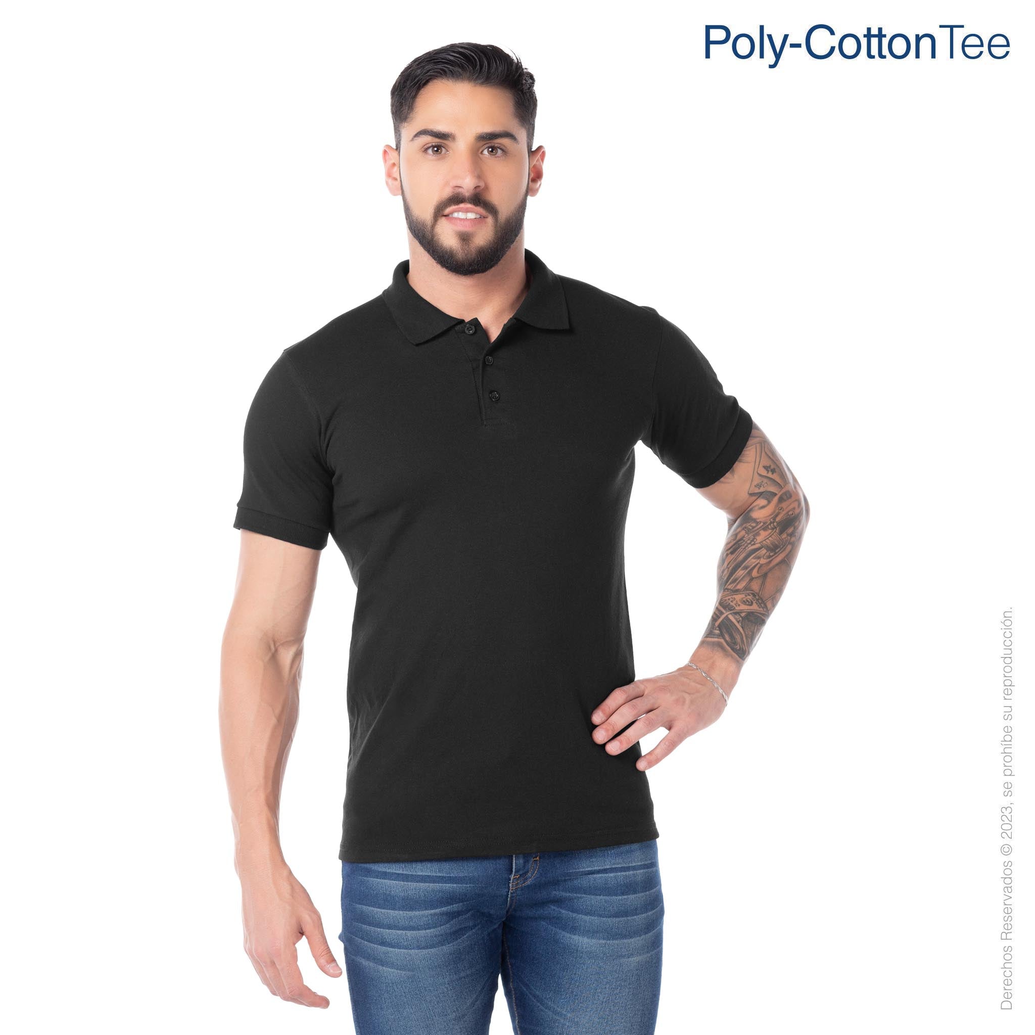 Men's 50/50 Polo Shirt (Black) S / Florida
