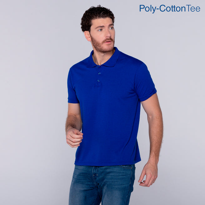 Adult Unisex 50/50 Polo Shirt (Royal)