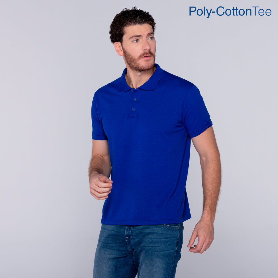 Adult Unisex 50/50 Polo Shirt (Royal)