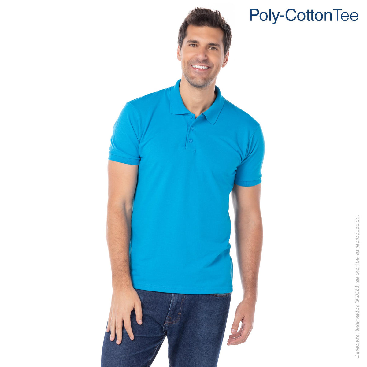 Men's 50/50 Polo Shirt (Turquoise) – Yazbek USA Mint