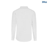 Adult Unisex Long Sleeve Oxford Shirt (White)