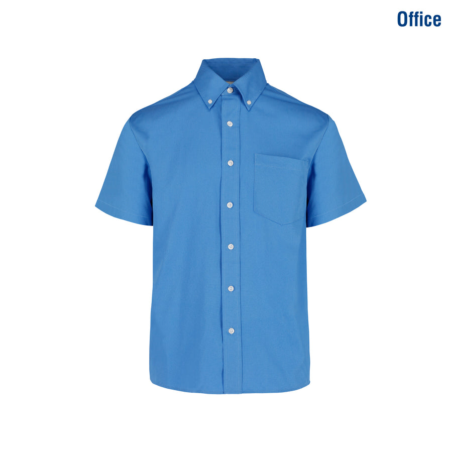 Adult Unisex Short Sleeve Twill Shirt (French blue)