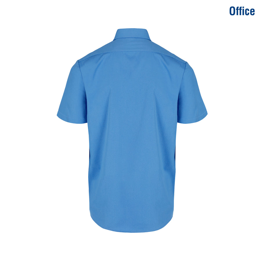 Adult Unisex Short Sleeve Twill Shirt (French blue)