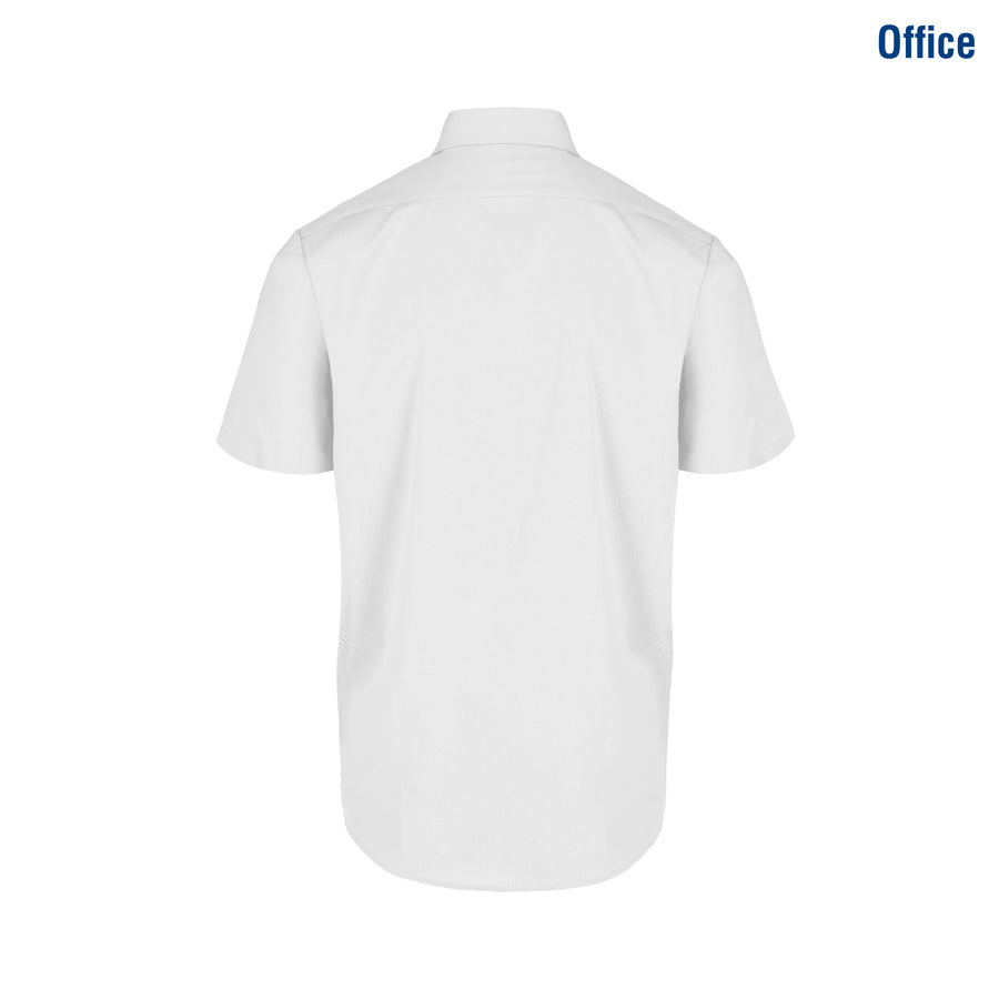Adult Unisex Short Sleeve Twill Shirt (White)