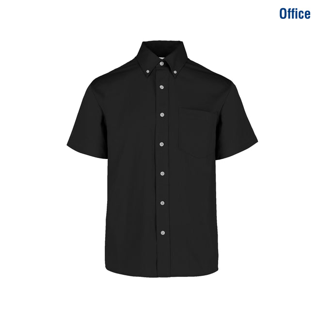 Adult Unisex Short Sleeve Twill Shirt (Black)