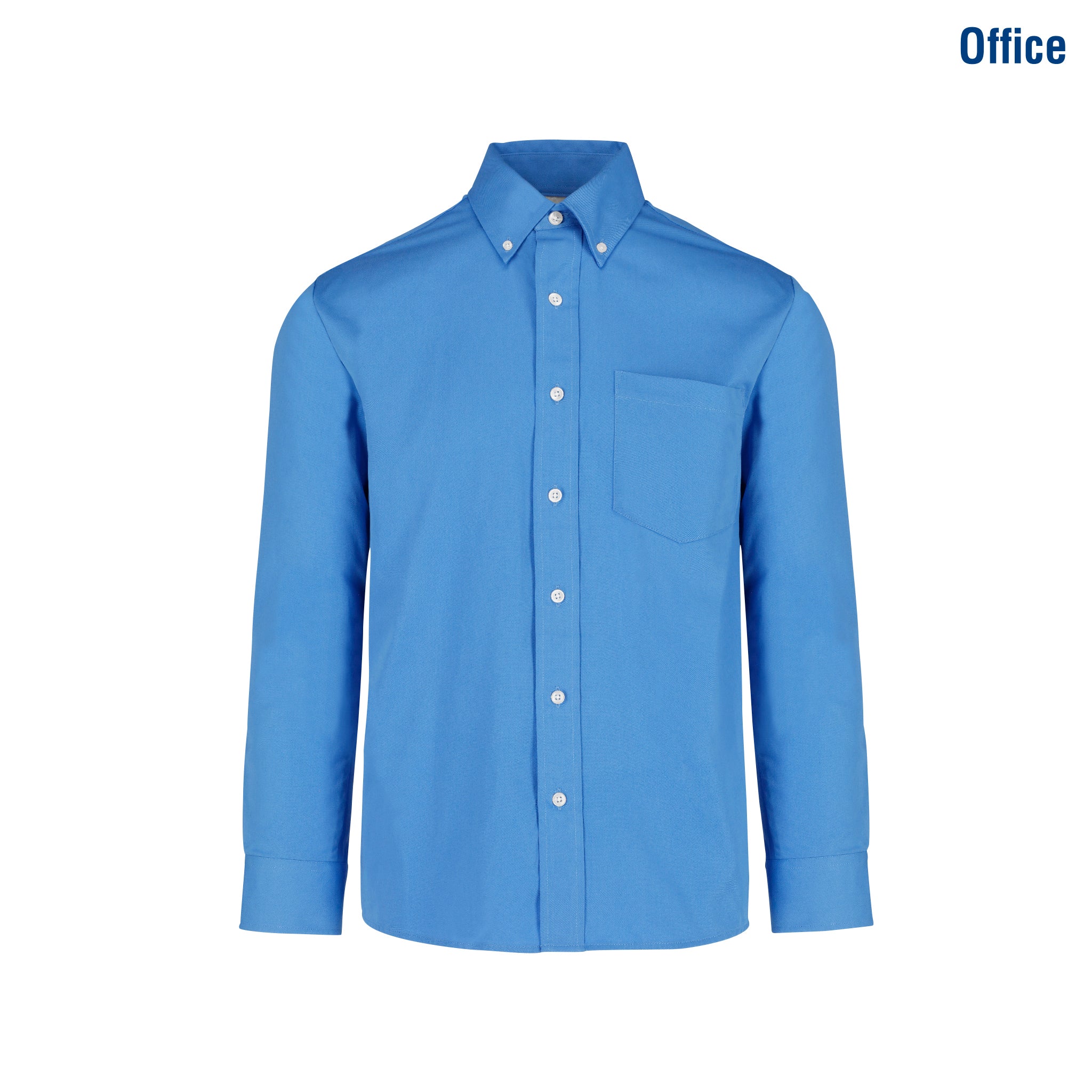 Adult Unisex Long Sleeve Twill Shirt (French Blue) — Yazbek USA Mint