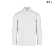 Adult Unisex Long Sleeve Twill Shirt (White)