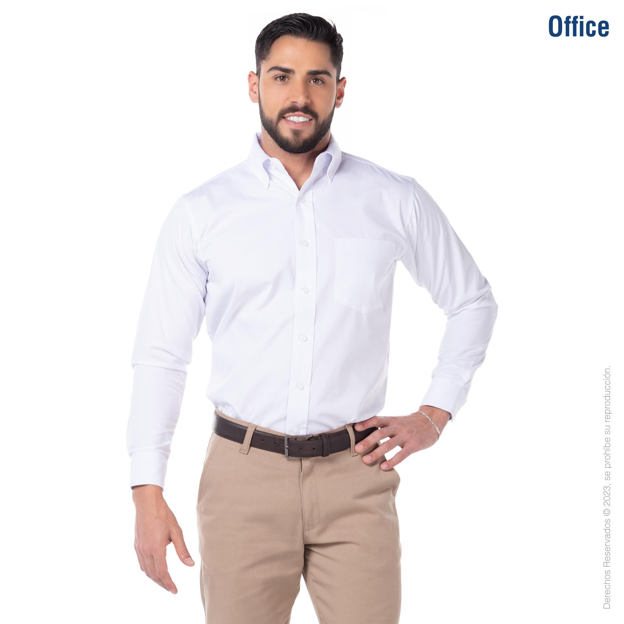 Men's Long Sleeve Twill Shirt (White) – Yazbek USA Mint