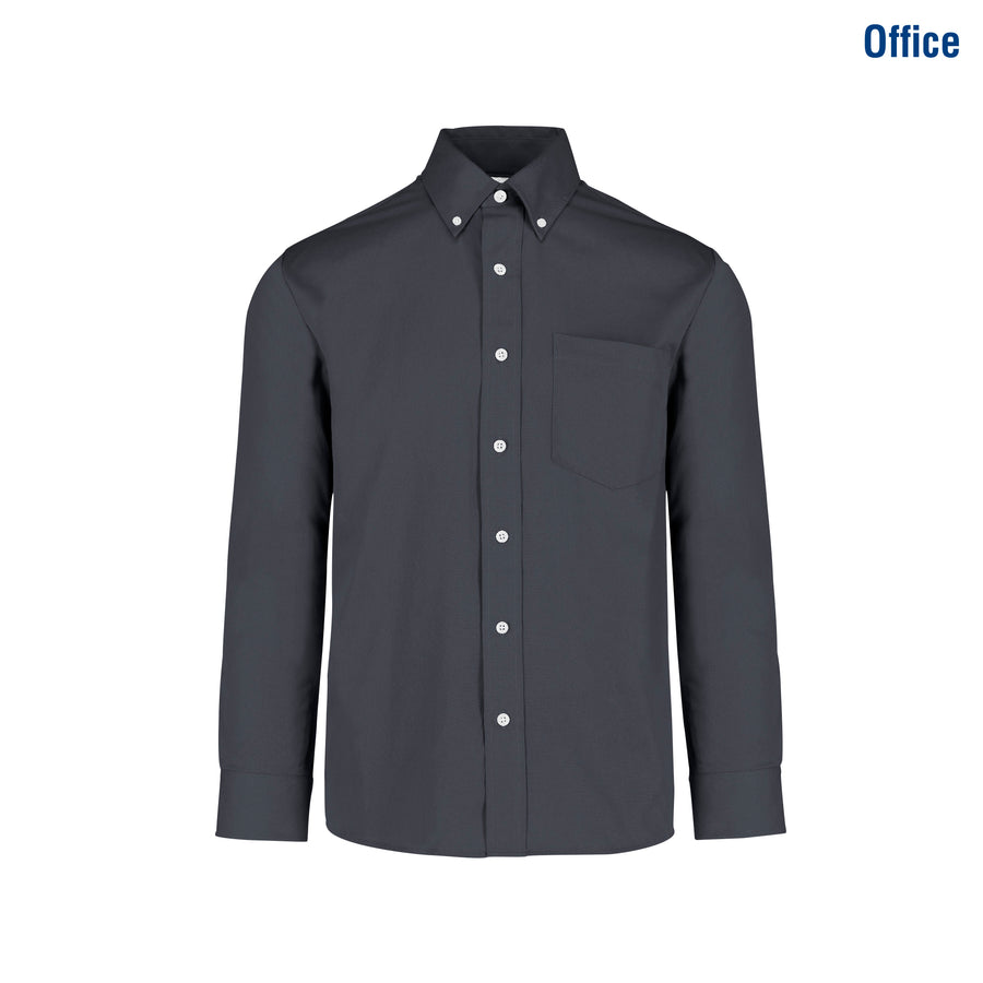 Adult Unisex Long Sleeve Twill Shirt (Grey)