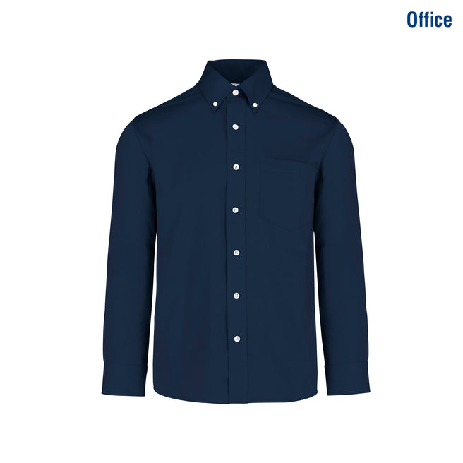 Adult Unisex Long Sleeve Twill Shirt (Navy)