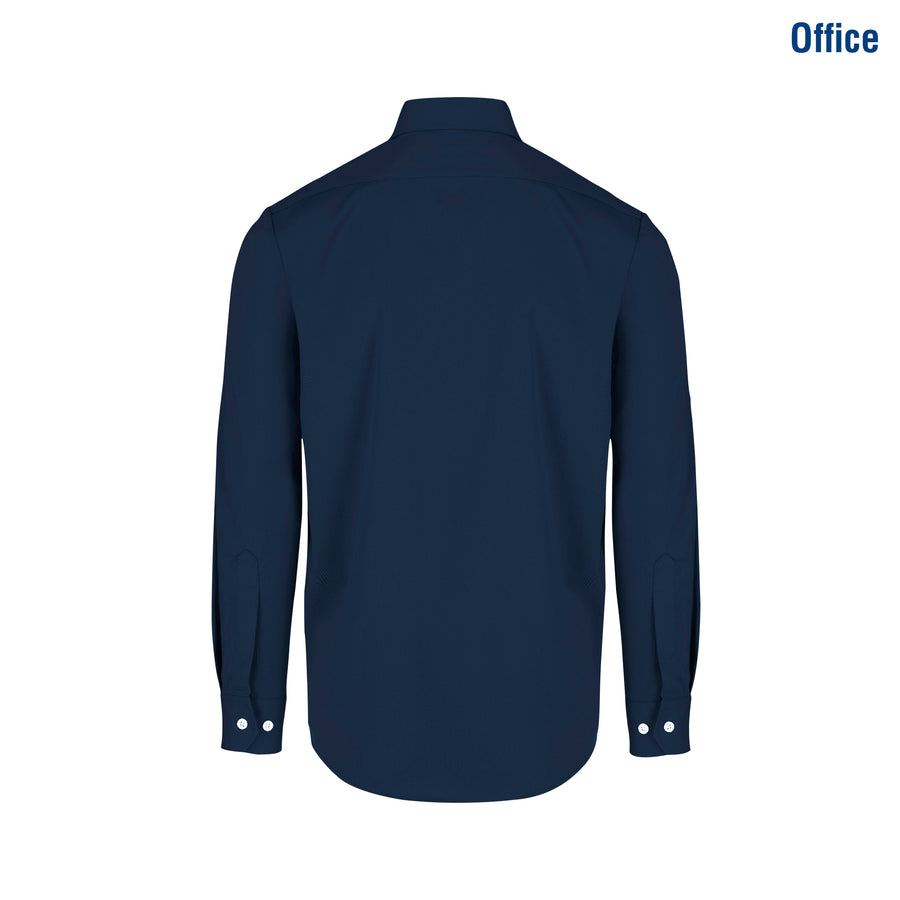 Adult Unisex Long Sleeve Twill Shirt (Navy)
