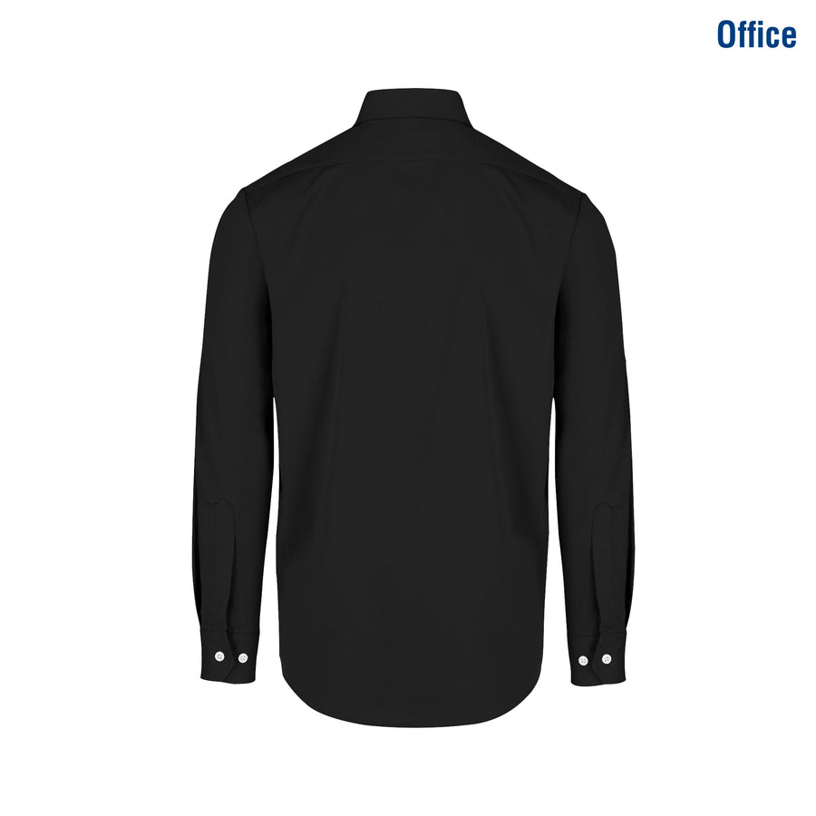 Adult Unisex Long Sleeve Twill Shirt (Black)