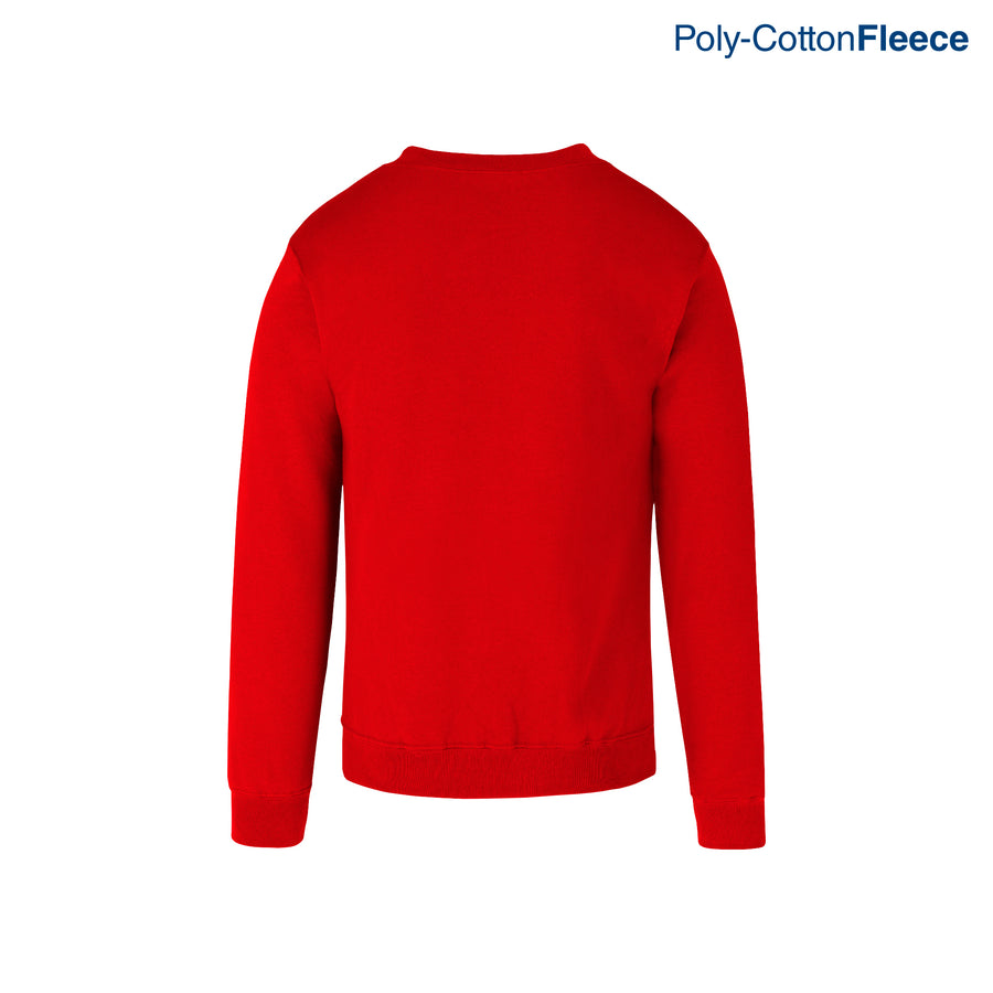 Adult Unisex Crew Neck Sweatshirt (Red)
