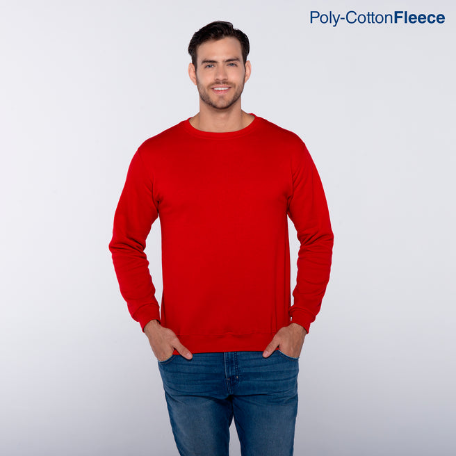 Adult Unisex Crew Neck Sweatshirt (Red)