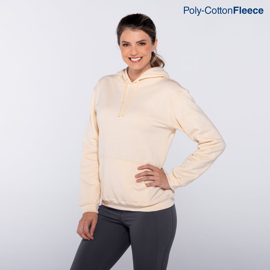 Adult Unisex Hooded Sweatshirt With Kangaroo Pocket (Sand)