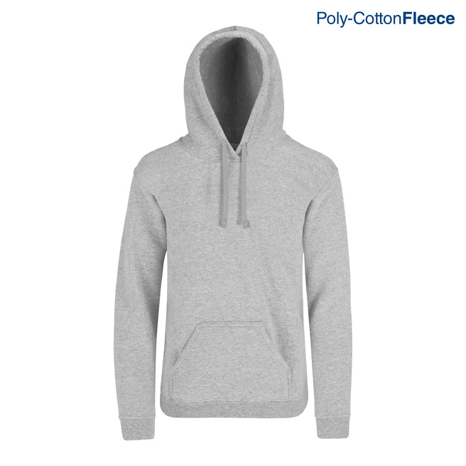 Adult Unisex Hooded Sweatshirt With Kangaroo Pocket (Heather Grey)