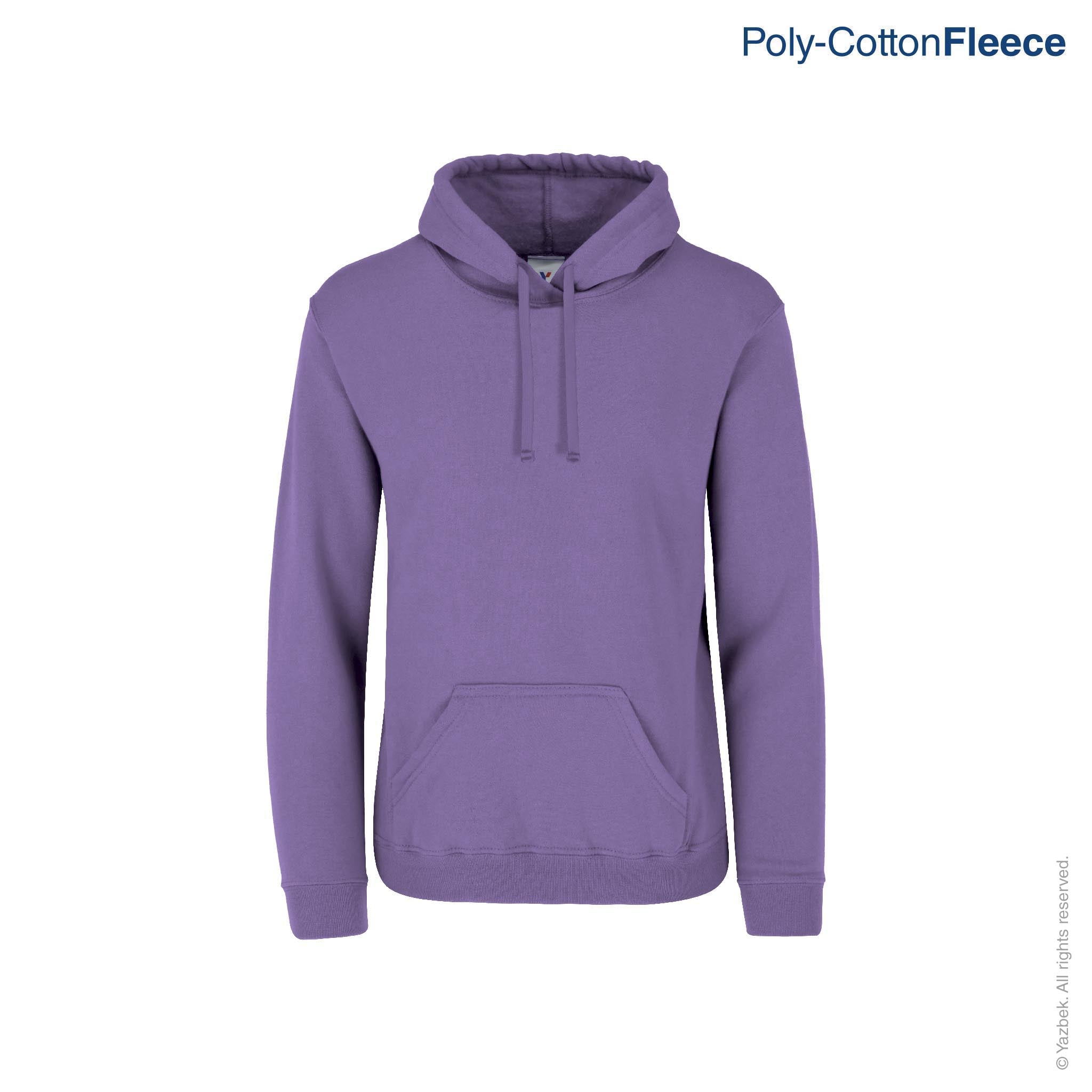 Adult's Unisex Hooded Sweatshirt With Kangaroo Pocket (Lavender