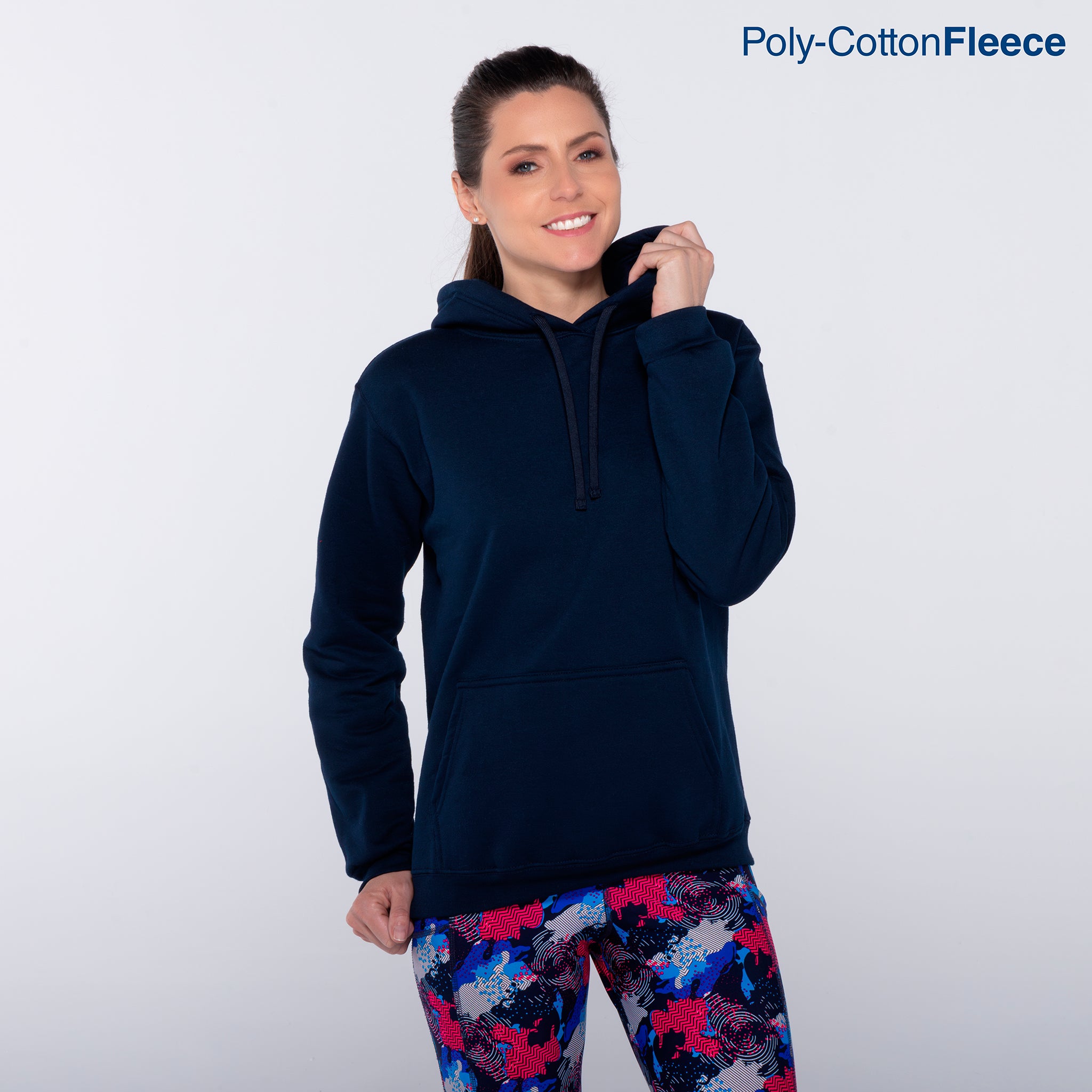 Adult Unisex Hooded Sweatshirt With Kangaroo Pocket (Navy