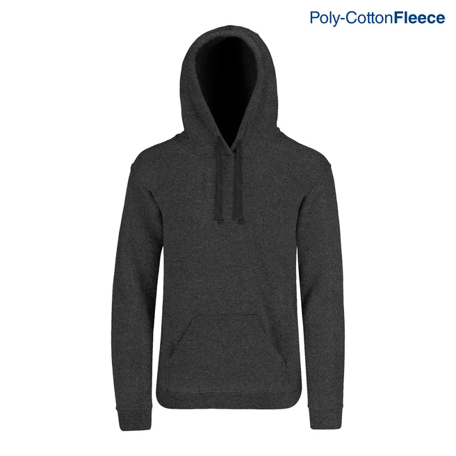 Adult Unisex Hooded Sweatshirt With Kangaroo Pocket (New Intense Heather Black)