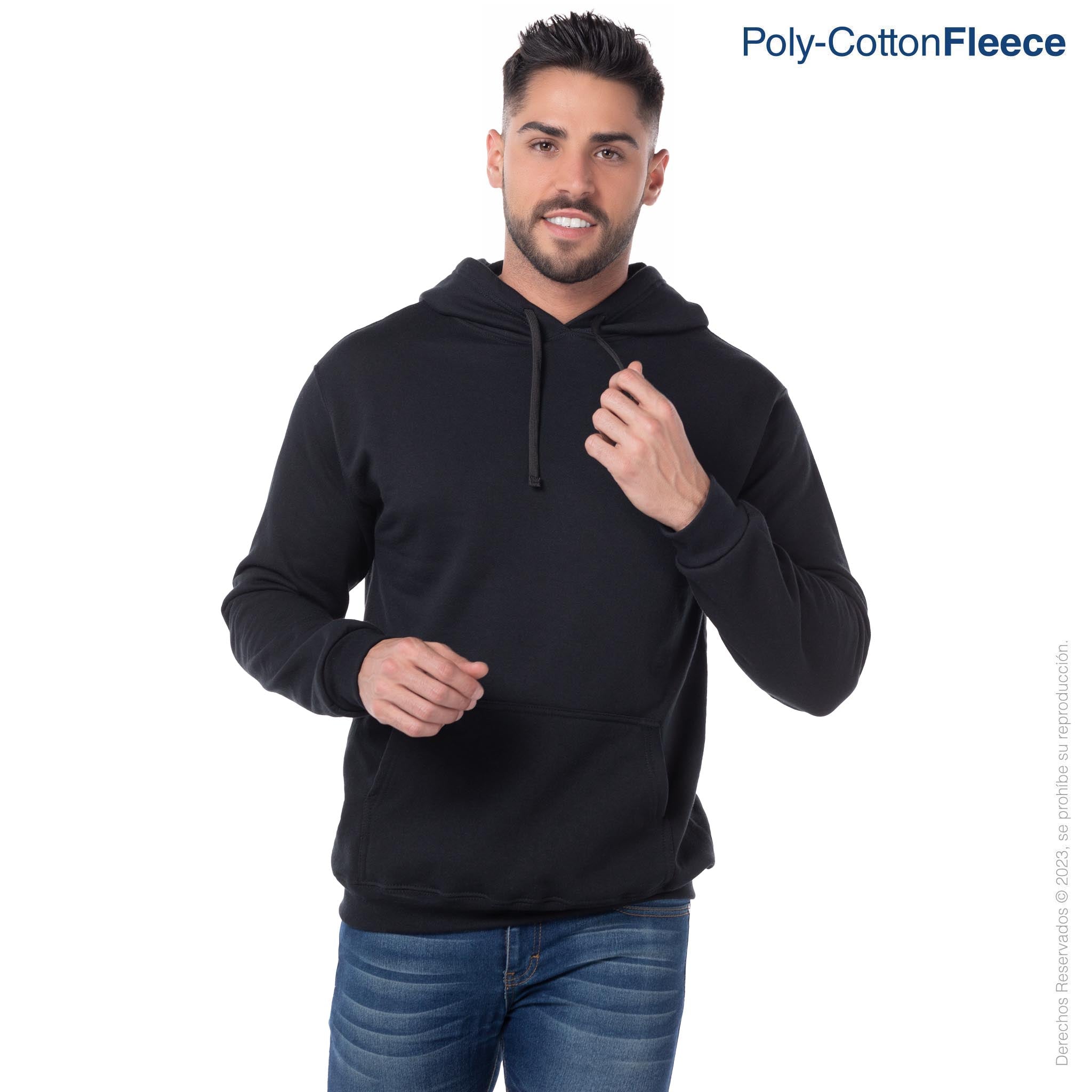 Adult's Unisex Hooded Sweatshirt With Kangaroo Pocket (New Intense