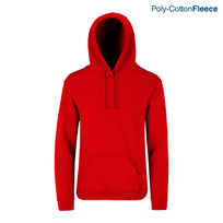 Adult Unisex Hooded Sweatshirt With Kangaroo Pocket (Red)