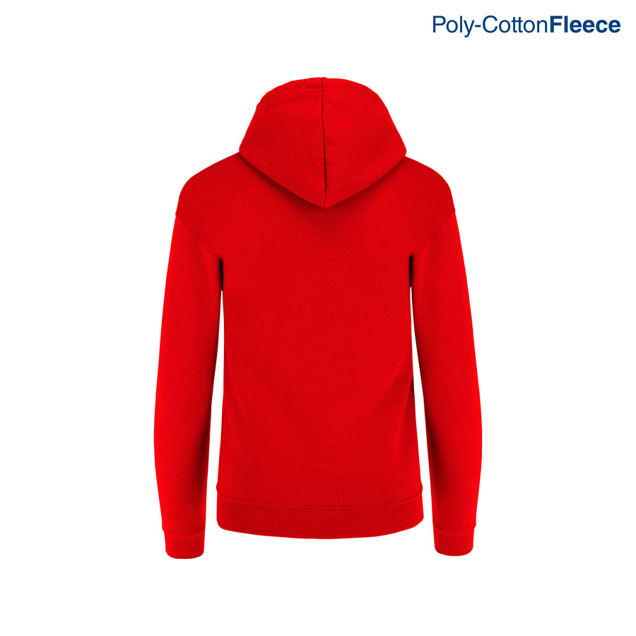 Adult Unisex Hooded Sweatshirt With Kangaroo Pocket (Red)