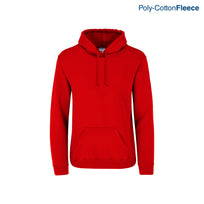 Adult Unisex Hooded Sweatshirt With Kangaroo Pocket (Red)