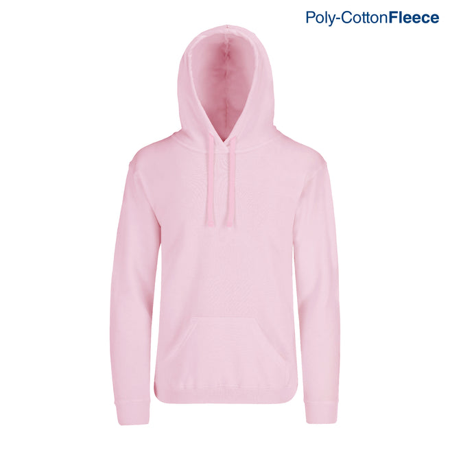 Adult Unisex Hooded Sweatshirt With Kangaroo Pocket (Light Pink)