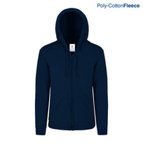 Adult Unisex Full Zip Hooded Sweatshirt With Kangaroo Pocket (Navy)