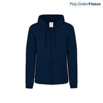 Adult Unisex Full Zip Hooded Sweatshirt With Kangaroo Pocket (Navy)