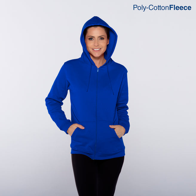 Adult Unisex Full Zip Hooded Sweatshirt With Kangaroo Pocket (Royal)
